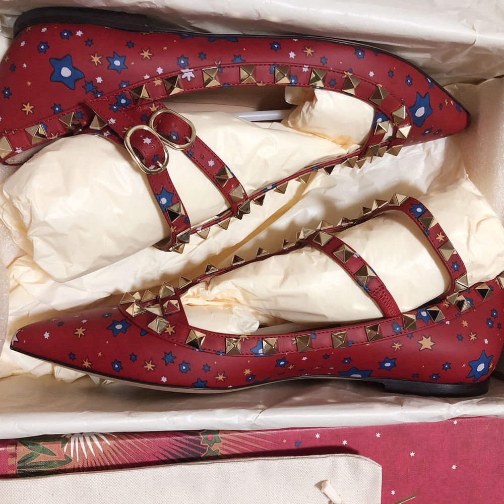 new Valentino rockstud flats